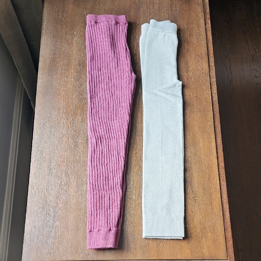 Thick warm footless tights bundle